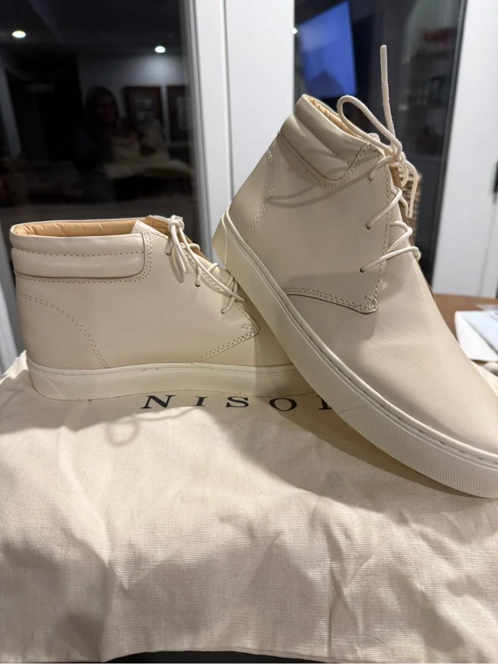 Nisolo Everyday Mid Top Sneaker-Bone